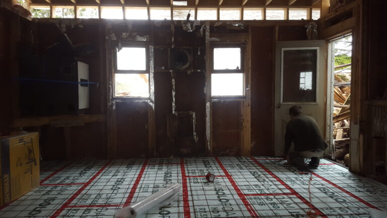 Radiant Floor Tubes Installed