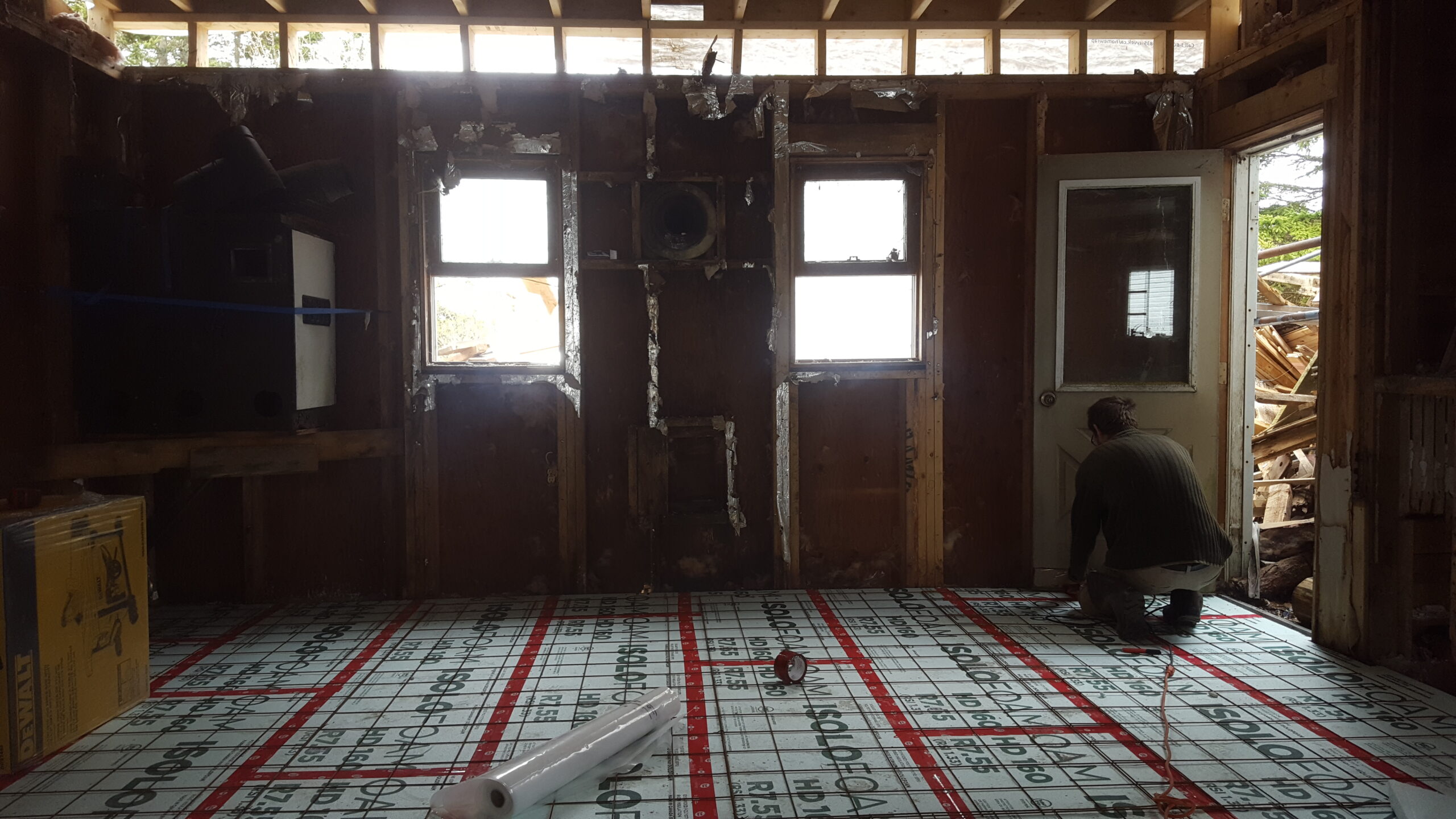 Radiant Floor Tubes Installed